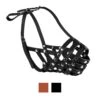 CollarDirect Leather Basket Dog Muzzle For Pitbull