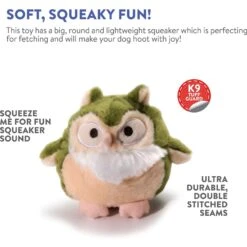Charming Pet Howling Hoots Squeaky Plush Dog Toy -PetSafe Kong Shop 190532 PT6. AC SS1800 V1594677739