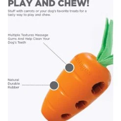 Petstages Carrot Stuffer Treat Dispenser Dog Toy -PetSafe Kong Shop 190710 PT1. AC SS1800 V1631682684