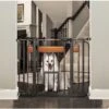 Carlson Pet Products Design Paw Extra Wide Dog Gate, Black, 30-in