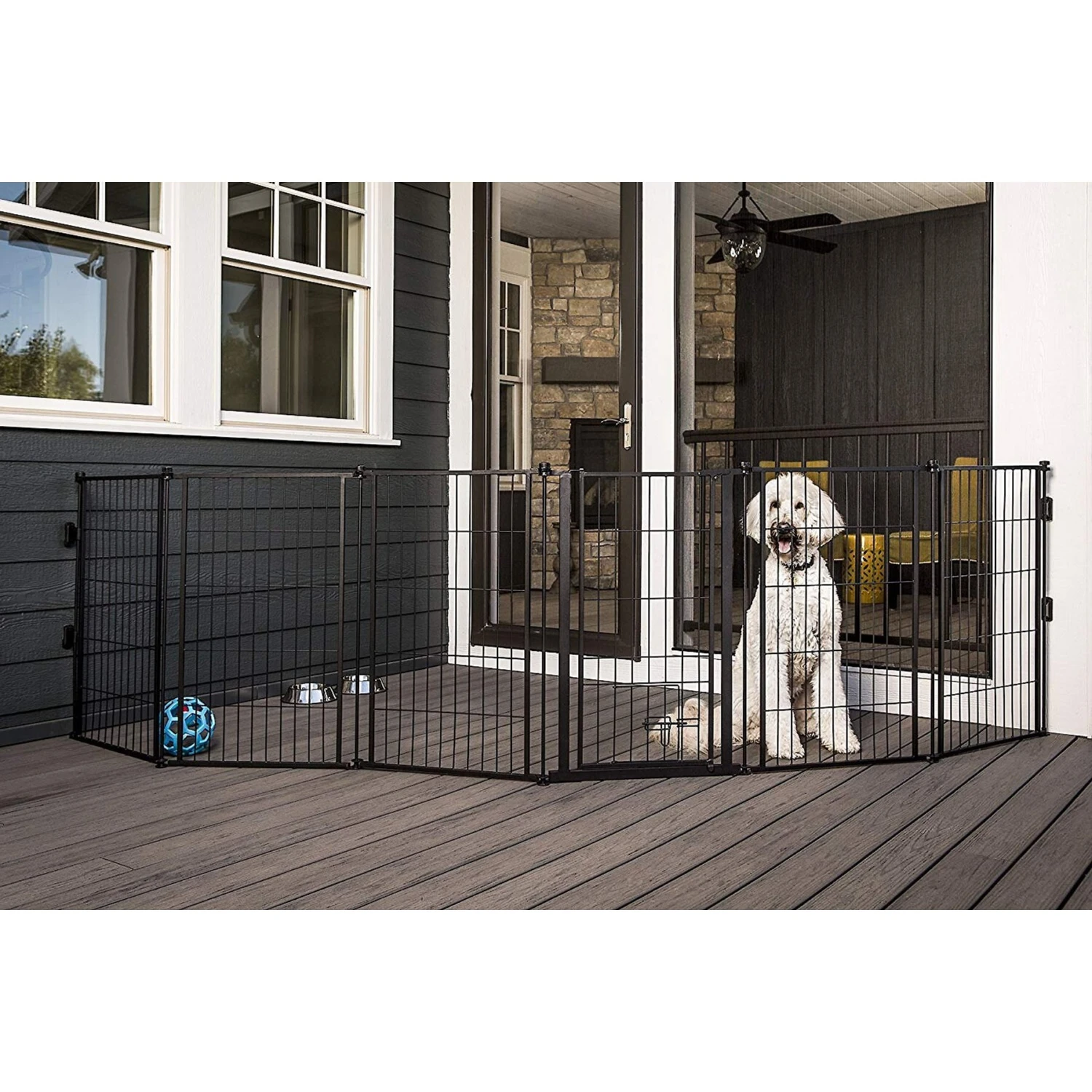 Carlson Pet Products Outdoor Extra Tall Super Wide Dog Gate 2 Carlson Pet Products Outdoor Extra Tall Super Wide Dog Gate - Image 2