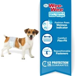 Wee-Wee Disposable Male Dog Wraps 10 Wee-Wee Disposable Male Dog Wraps -PetSafe Kong Shop 192215 PT2. AC SS1800 V1689367348
