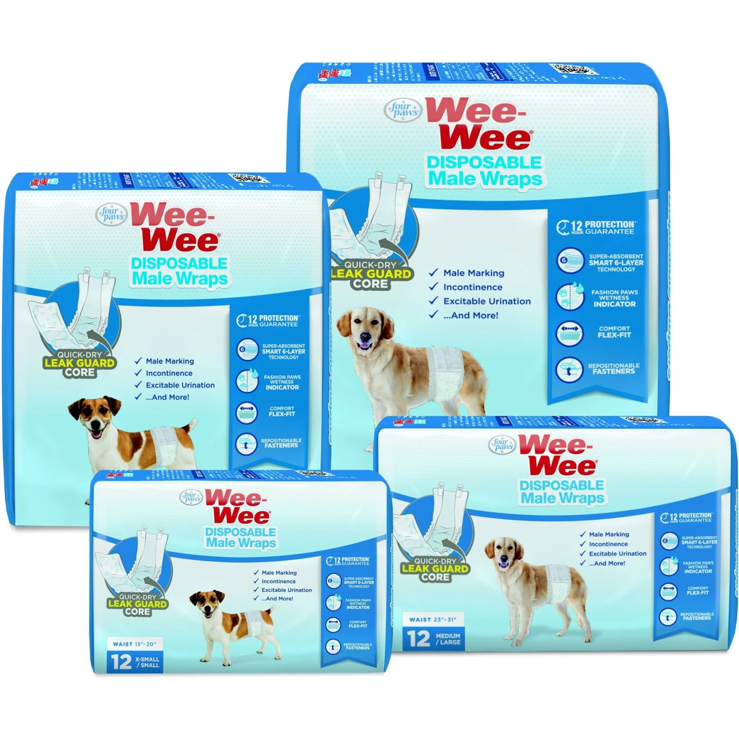 Wee-Wee Disposable Male Dog Wraps 8 Wee-Wee Disposable Male Dog Wraps - Image 8