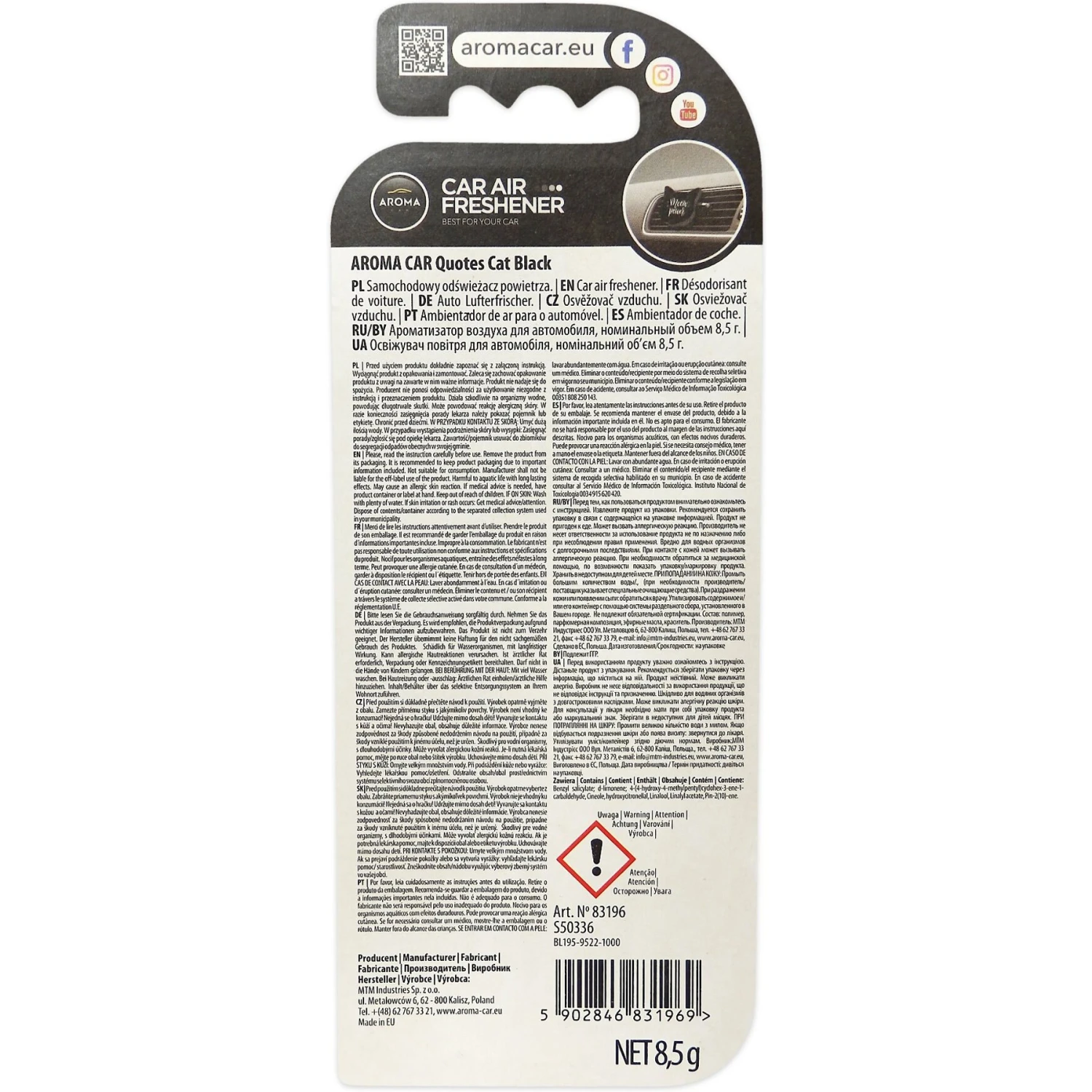 Aroma Car Quotes Series Black Car Air Freshener 2 Aroma Car Quotes Series Black Car Air Freshener - Image 2