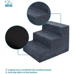 Best Pet Supplies Linen & Foam Cat & Dog Stairs -PetSafe Kong Shop 193037 PT2. AC SS1800 V1629243144