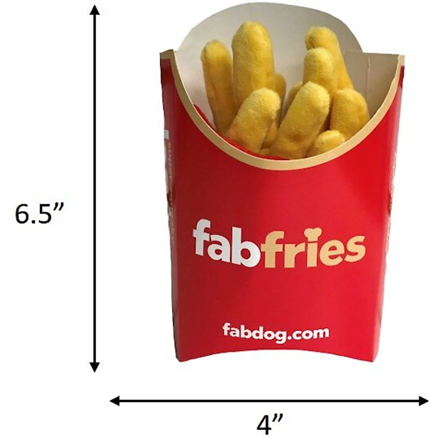 Fab Dog Fries Squeaky Plush Dog Toy 2 Fab Dog Fries Squeaky Plush Dog Toy - Image 2