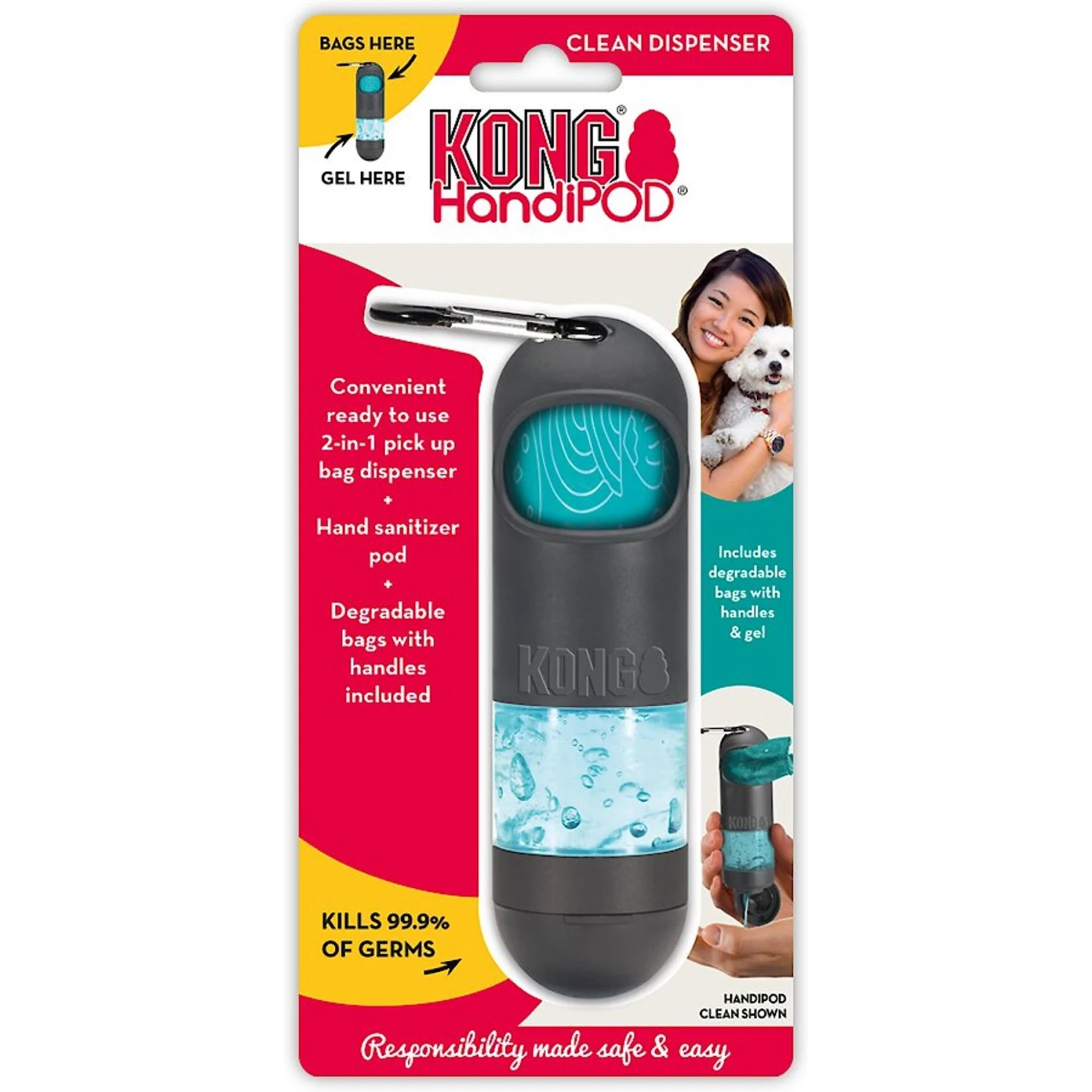 KONG HandiPOD Clean Dog Poop Bag Dispenser 2 KONG HandiPOD Clean Dog Poop Bag Dispenser - Image 2