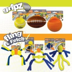Nylabone Power Play Football Gripz Dog Toy -PetSafe Kong Shop 195430 PT8. AC SS1800 V1605657427