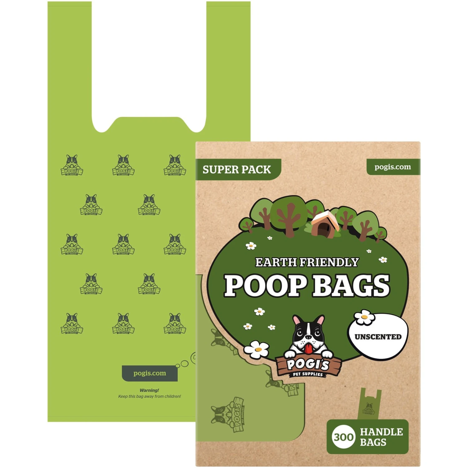 Pogi's Pet Supplies Unscented Easy-Tie Handle Dog Poop Bags 1 Pogi's Pet Supplies Unscented Easy-Tie Handle Dog Poop Bags