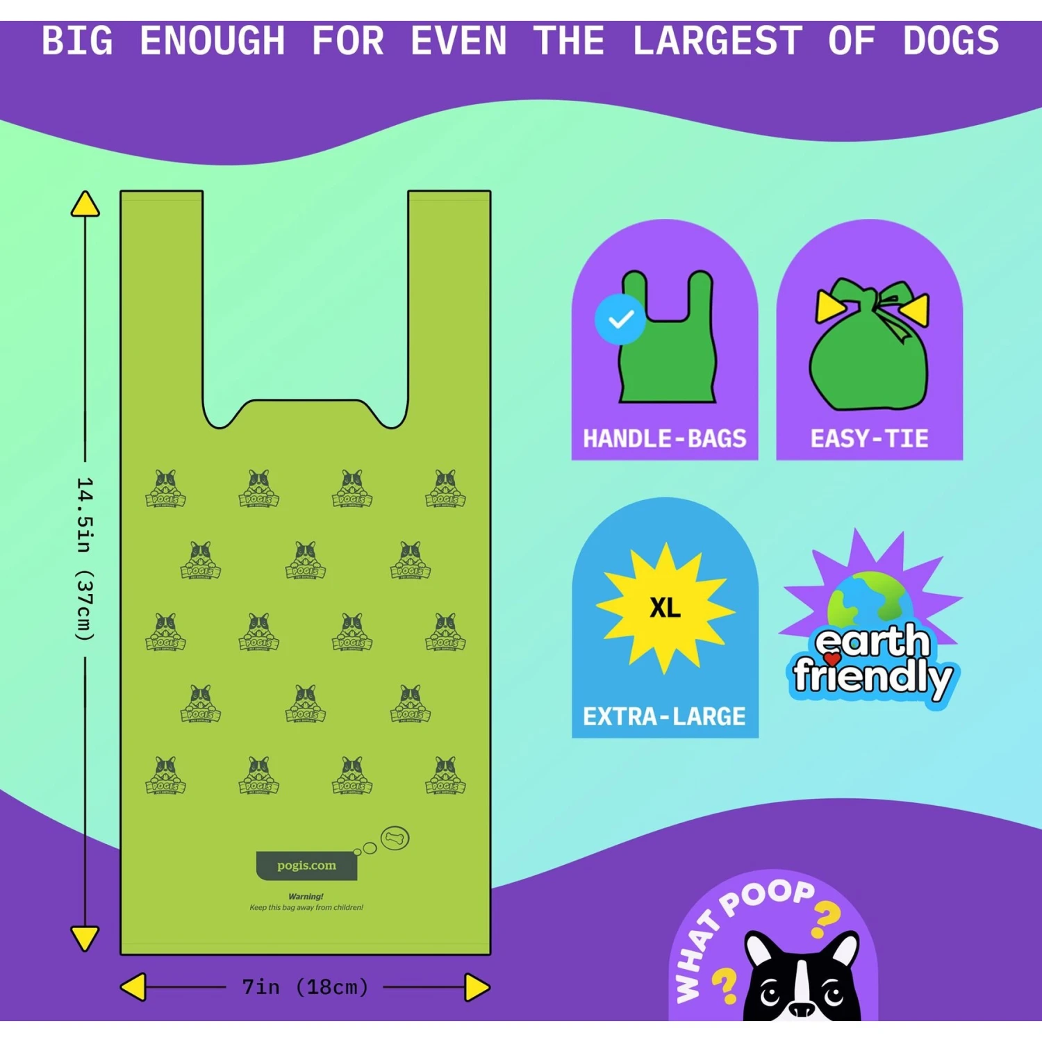 Pogi's Pet Supplies Unscented Easy-Tie Handle Dog Poop Bags 2 Pogi's Pet Supplies Unscented Easy-Tie Handle Dog Poop Bags - Image 2