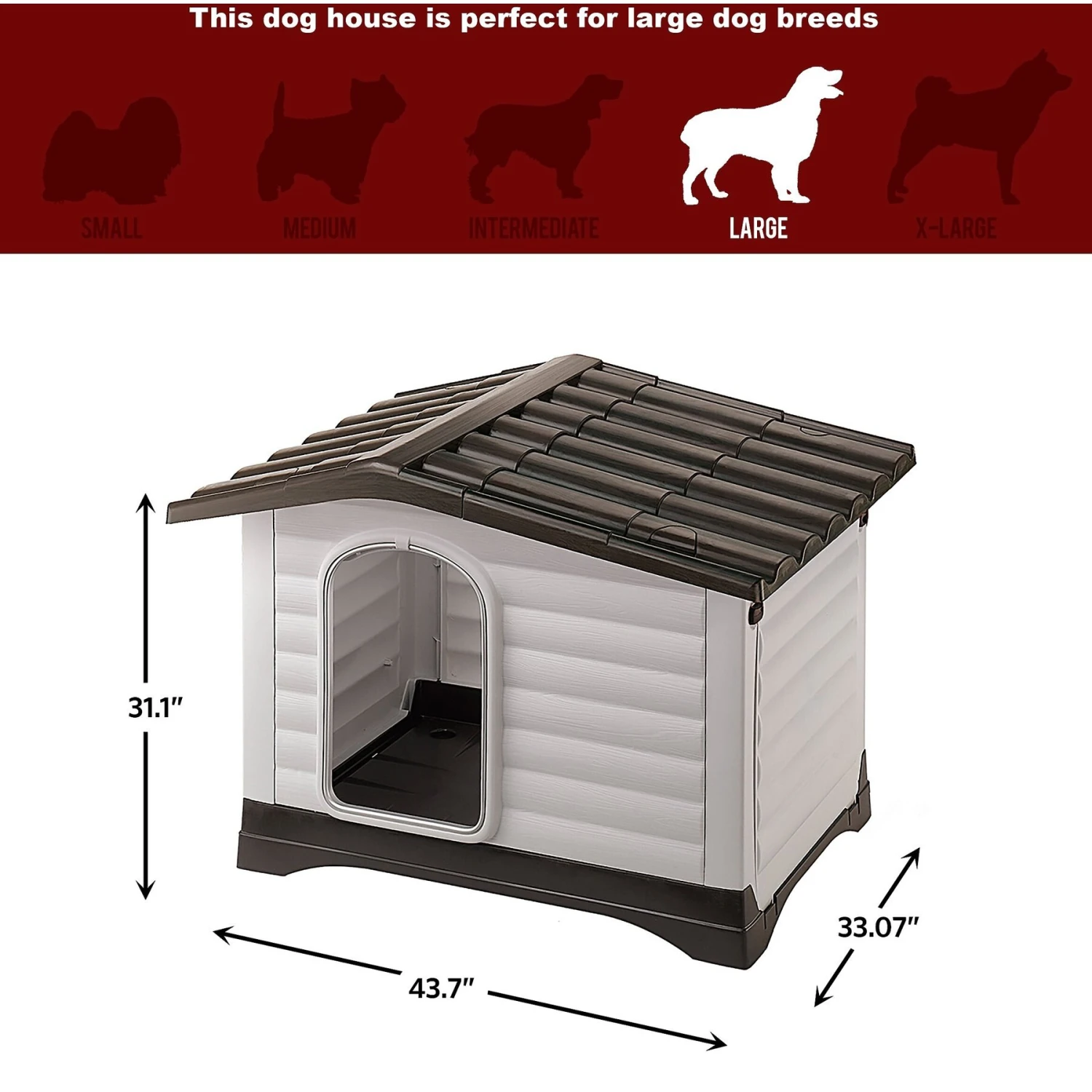 MidWest Ferplast Villa Dog Kennel With Folding Porch 5 MidWest Ferplast Villa Dog Kennel With Folding Porch - Image 5