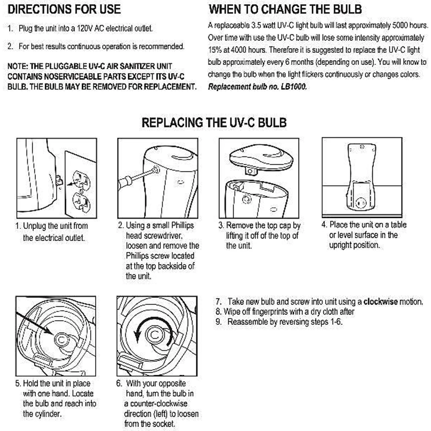 Germ Guardian GG1000 Pluggable Small Air Purifier 8 Germ Guardian GG1000 Pluggable Small Air Purifier - Image 8