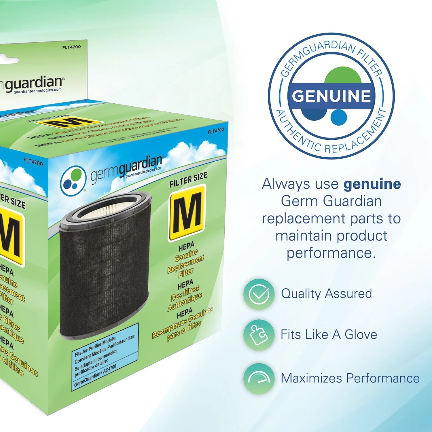 Germ Guardian FLT4700 HEPA Air Purifier Replacement Filter M 3 Germ Guardian FLT4700 HEPA Air Purifier Replacement Filter M - Image 3