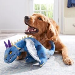 Frisco Mythical Mates Bluefoot The Blue Dragon Plush Squeaky Dog Toy -PetSafe Kong Shop 204487 PT2. AC SS1800 V1583271230
