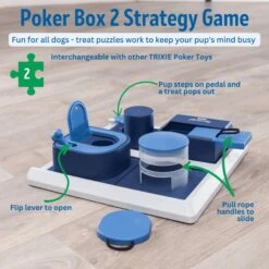 TRIXIE Poker Box 2 Activity Strategy Game Dog Toy -PetSafe Kong Shop 207409 PT3. AC SS1800 V1686340004