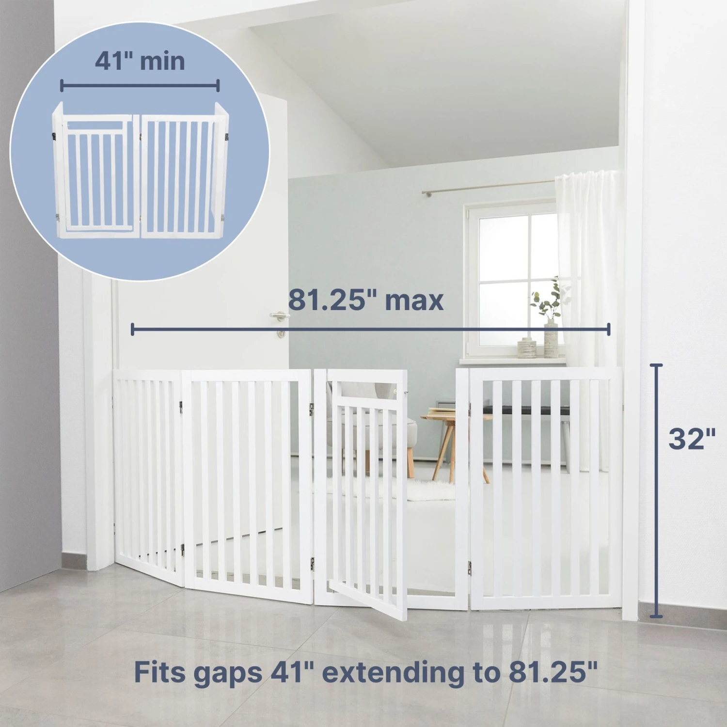 TRIXIE Wooden Dog Gate, 63-in 2 TRIXIE Wooden Dog Gate, 63-in - Image 2