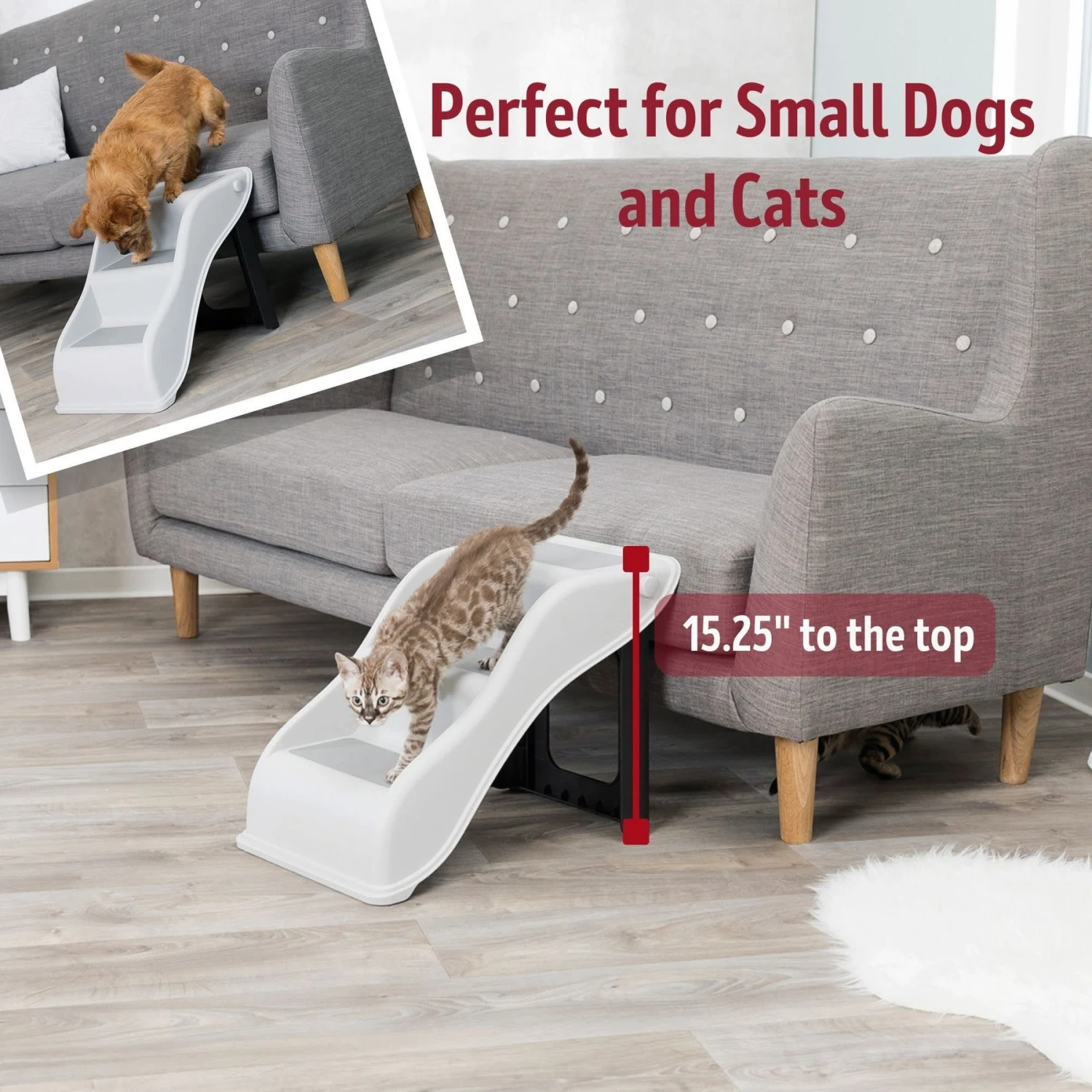 TRIXIE Lightweight Foldable Cat & Dog Stairs 2 TRIXIE Lightweight Foldable Cat & Dog Stairs - Image 2