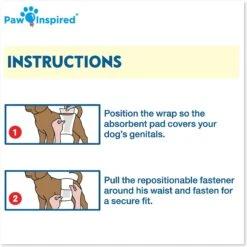 Paw Inspired Ultra Protection Disposable Belly Band Male Dog Wraps -PetSafe Kong Shop 208526 PT7. AC SS1800 V1582727292