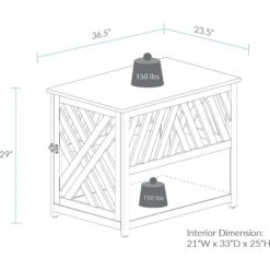Casual Home Modern Lattice Single Door Furniture Style Dog Crate & End Table -PetSafe Kong Shop 209980 pt4. AC SS1800 V1573855096