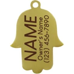 Two Tails Pet Company Hamsa Personalized Dog ID Tag -PetSafe Kong Shop 211561 pt2. AC SS1800 V1576184631