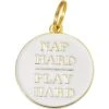 Two Tails Pet Company Nap Hard Play Hard Personalized Dog ID Tag