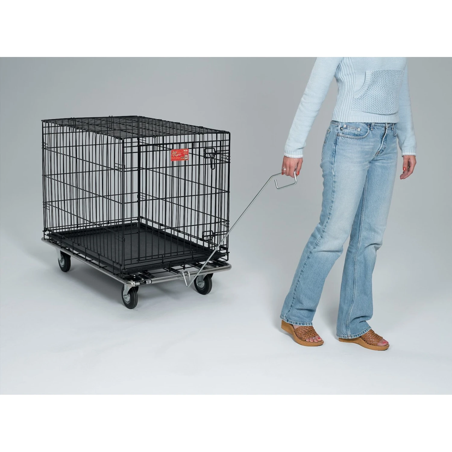 MidWest Tubular Crate Dolly, Silver 3 MidWest Tubular Crate Dolly, Silver - Image 3