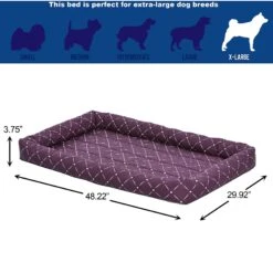 MidWest QuietTime Couture Ashton Bolster Dog Crate Mat -PetSafe Kong Shop 212983 PT2. AC SS1800 V1576084789