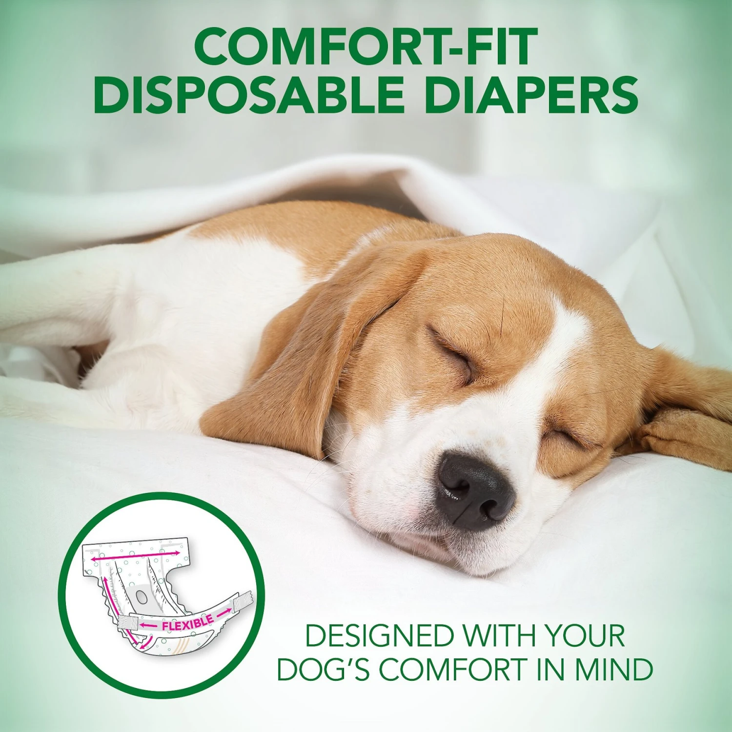 Vet's Best Comfort-Fit Disposable Female Dog Diapers 3 Vet's Best Comfort-Fit Disposable Female Dog Diapers - Image 3