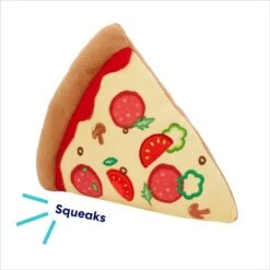 Frisco Pizza Slice Plush Squeaky Dog Toy -PetSafe Kong Shop 213818 PT2. AC SS1800 V1695748417