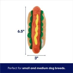 Frisco Hotdog Plush Squeaky Dog Toy -PetSafe Kong Shop 213820 PT1. AC SS1800 V1695748839