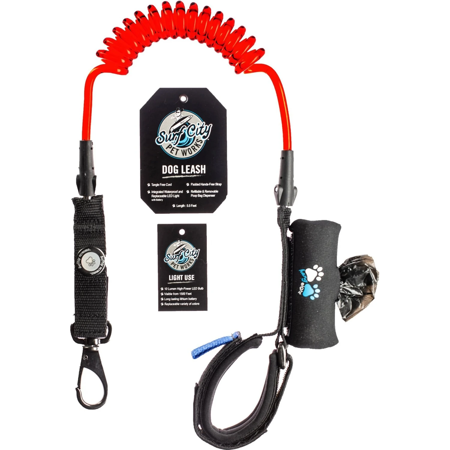 Surf City Pet Works Reflective Bungee Hands-Free Running Dog Leash 1 Surf City Pet Works Reflective Bungee Hands-Free Running Dog Leash