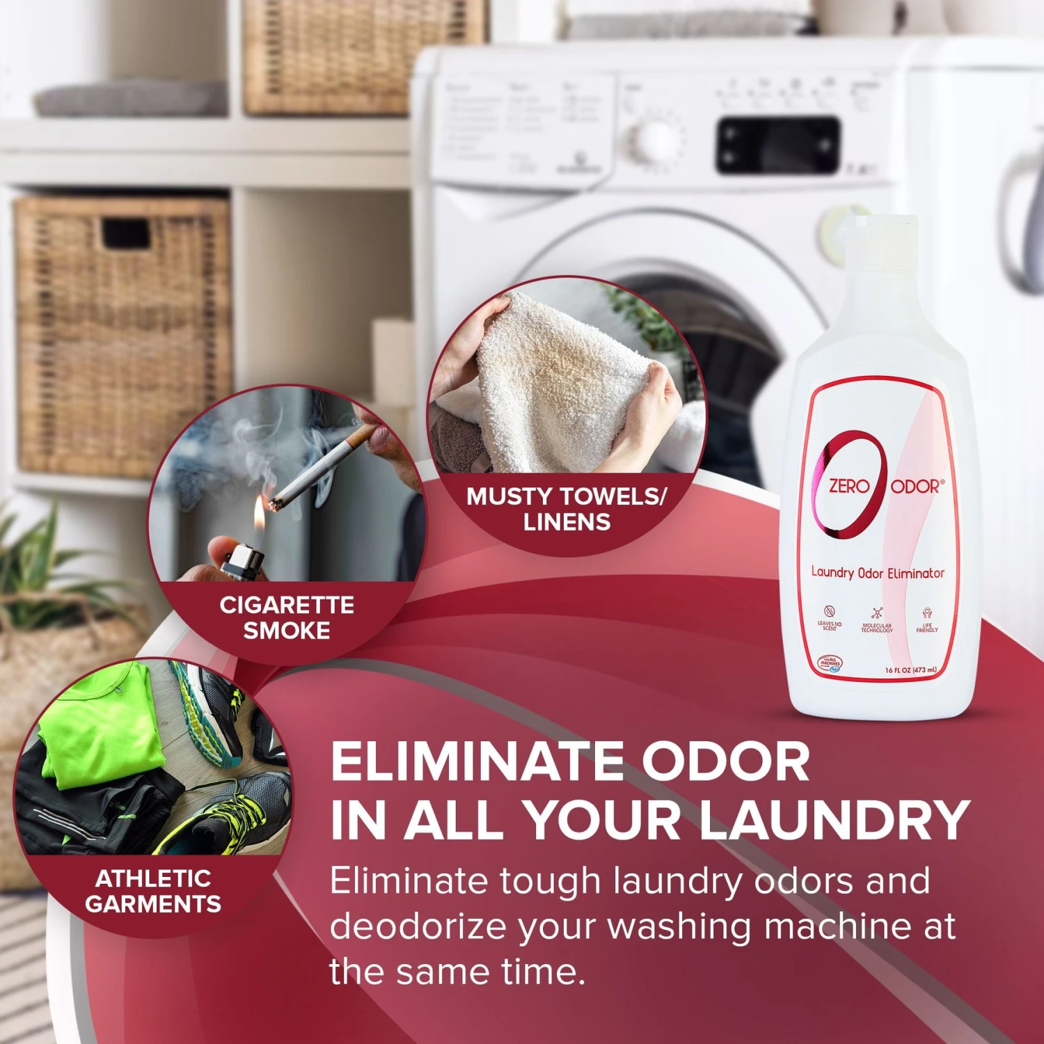 Zero Odor Laundry Pet Odor Eliminator, 16-oz Bottle 4 Zero Odor Laundry Pet Odor Eliminator, 16-oz Bottle - Image 4