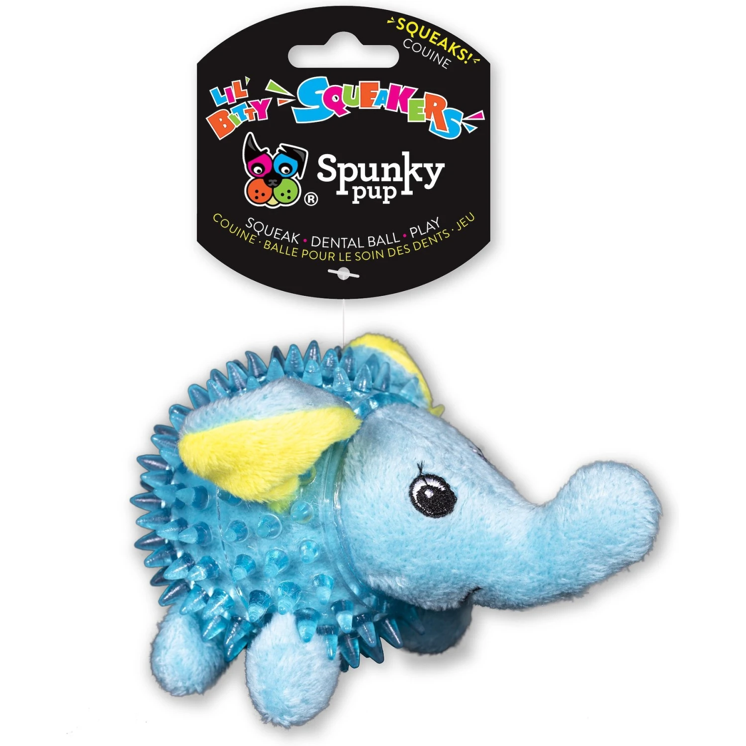 Spunky Pup Lil' Bitty Squeakers Elephant Squeaky Plush Dog Toy 1 Spunky Pup Lil' Bitty Squeakers Elephant Squeaky Plush Dog Toy