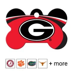 Quick-Tag NCAA Bone Personalized Dog ID Tag, Large