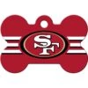Quick-Tag NFL Bone Personalized Dog ID Tag, Large