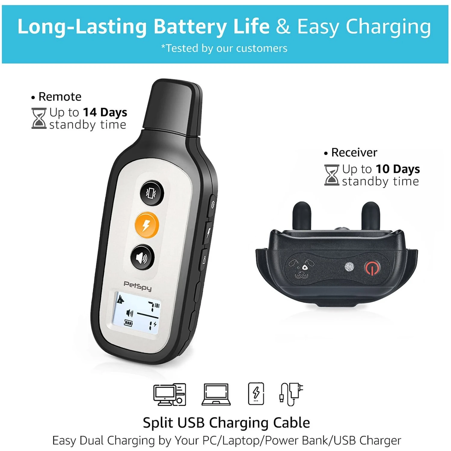 PetSpy XPro-3 1/2 Mile Waterproof Remote Dog Training Collar, 3 Count 3 PetSpy XPro-3 1/2 Mile Waterproof Remote Dog Training Collar, 3 Count - Image 3