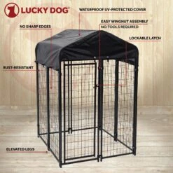 Lucky Dog Uptown Welded Wire Dog Kennel, Cover & Frame 8 Lucky Dog Uptown Welded Wire Dog Kennel, Cover & Frame -PetSafe Kong Shop 217613 PT3. AC SS1800 V1585762627