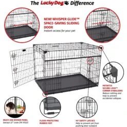 Lucky Dog Sliding Double Door Wire Dog Crate -PetSafe Kong Shop 217625 PT6. AC SS1800 V1580827515