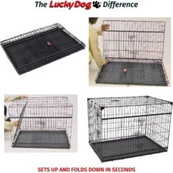 Lucky Dog Sliding Double Door Wire Dog Crate -PetSafe Kong Shop 217625 PT7. AC SS1800 V1580827522