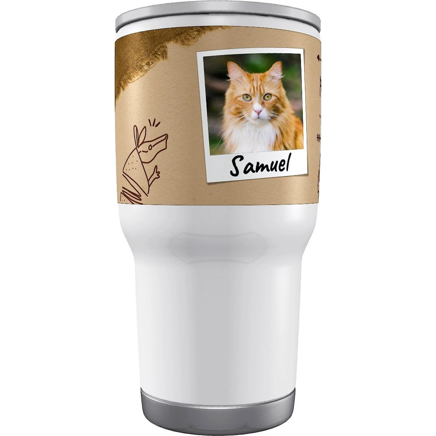 Frisco Double Walled "Pawsitive Vibes" Personalized Tumbler 3 Frisco Double Walled "Pawsitive Vibes" Personalized Tumbler - Image 3