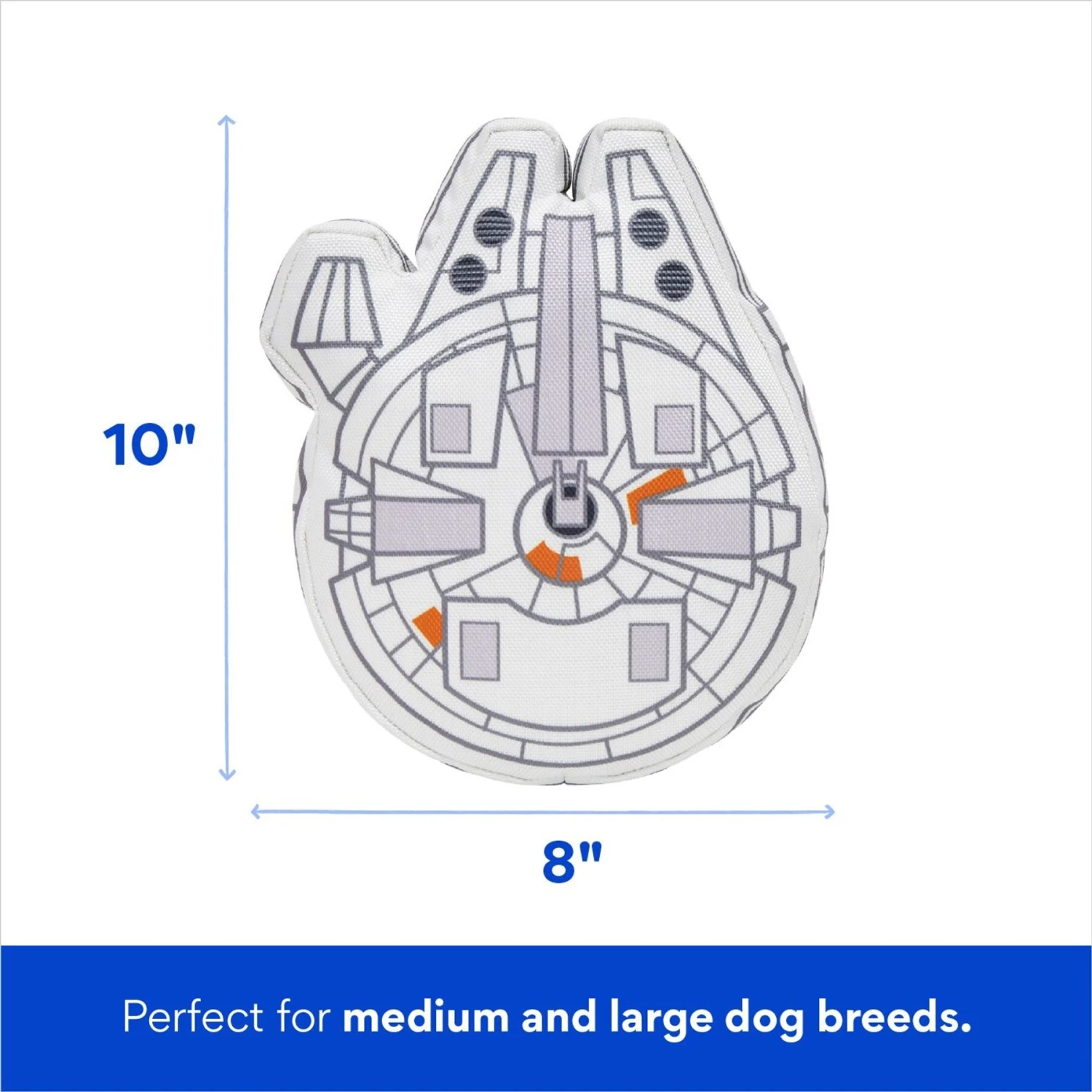 STAR WARS MILLENNIUM FALCON Ballistic Nylon Plush Squeaky Dog Toy 2 STAR WARS MILLENNIUM FALCON Ballistic Nylon Plush Squeaky Dog Toy - Image 2