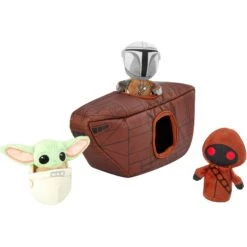STAR WARS THE MANDALORIAN SANDCRAWLER Hide & Seek Puzzle Plush Squeaky Dog Toy