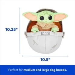 STAR WARS THE MANDALORIAN GROGU Ballistic Nylon Plush Squeaky Dog Toy -PetSafe Kong Shop 221037 PT1. AC SS1800 V1698956948