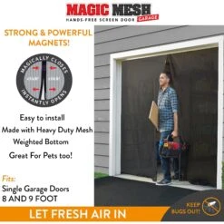 Magic Mesh Hands-Free Garage Screen Dog & Cat Door -PetSafe Kong Shop 223420 PT2. AC SS1800 V1583523552