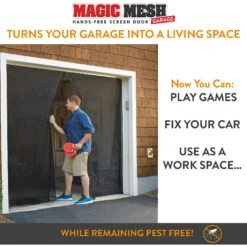 Magic Mesh Hands-Free Garage Screen Dog & Cat Door -PetSafe Kong Shop 223420 PT4. AC SS1800 V1583523494