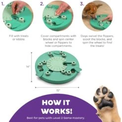 Nina Ottosson By Outward Hound Dog Worker Green Interactive Treat Puzzle Dog Toy -PetSafe Kong Shop 226722 PT2. AC SS1800 V1694286651