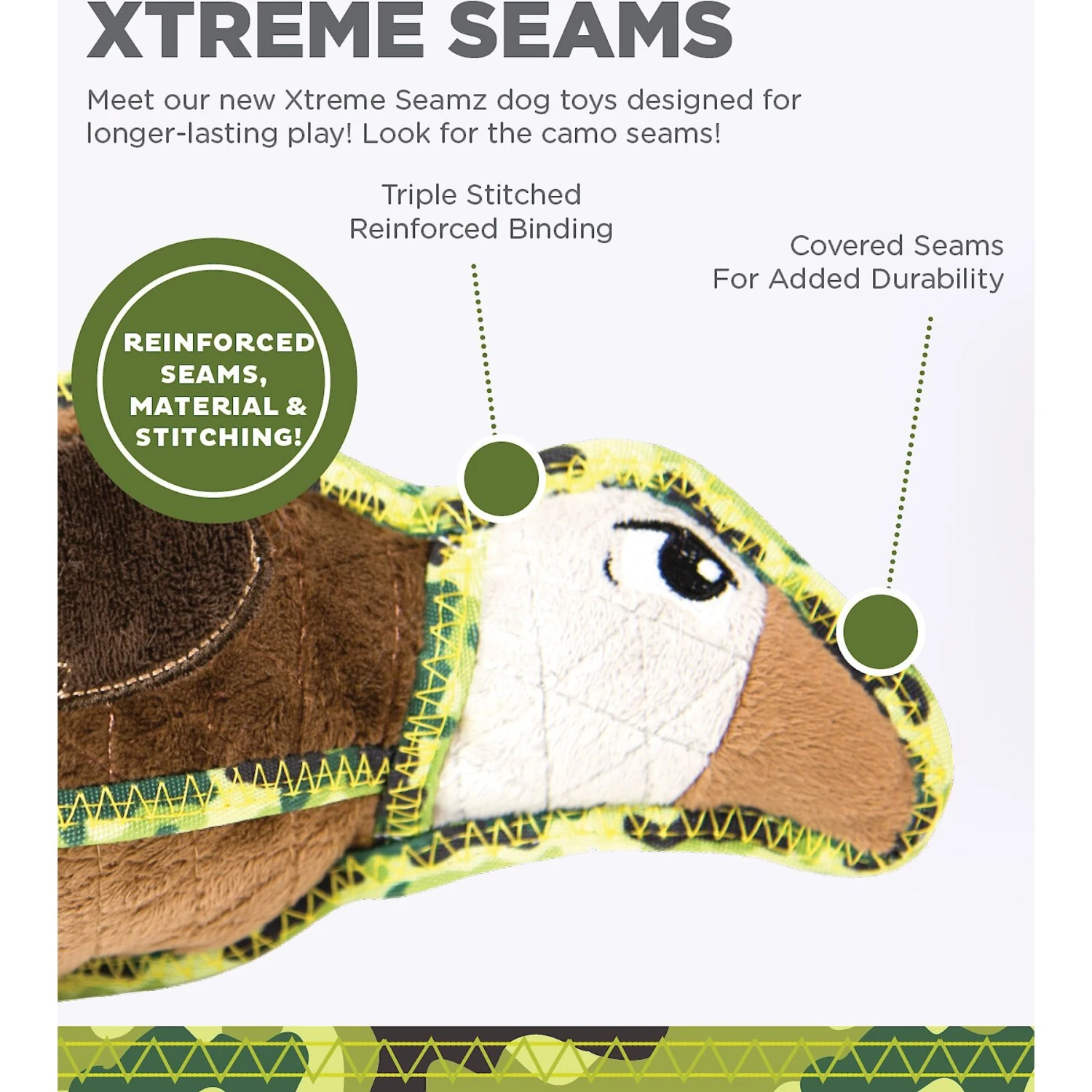 Outward Hound Xtreme Seamz Vulture Squeaky Plush Dog Toy 2 Outward Hound Xtreme Seamz Vulture Squeaky Plush Dog Toy - Image 2