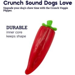 Petstages Crunch Veggie Pepper Tough Dog Chew Toy -PetSafe Kong Shop 227079 PT3. AC SS1800 V1636509506