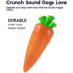 Petstages Crunch Veggie Carrot Tough Dog Chew Toy -PetSafe Kong Shop 227080 PT3. AC SS1800 V1636508554