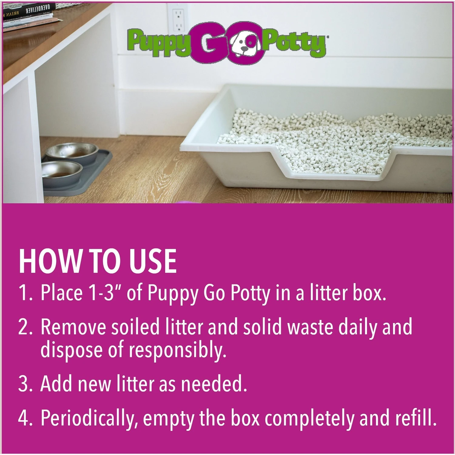 Puppy Go Potty Natural Paper Fiber Dog Litter 9 Puppy Go Potty Natural Paper Fiber Dog Litter - Image 9